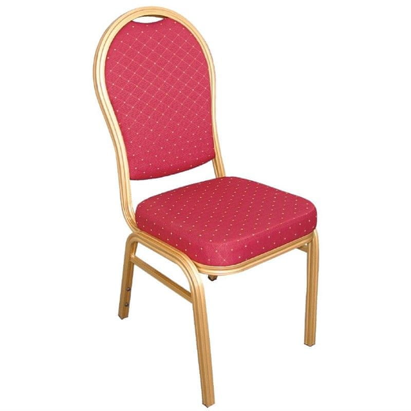 Bolero stolný stoličky s klenutým operadlom hliníkové červené (sada 4ks)